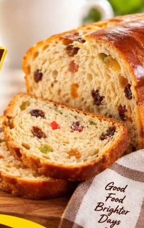Sliced Boni Bread, a soft fruit loaf